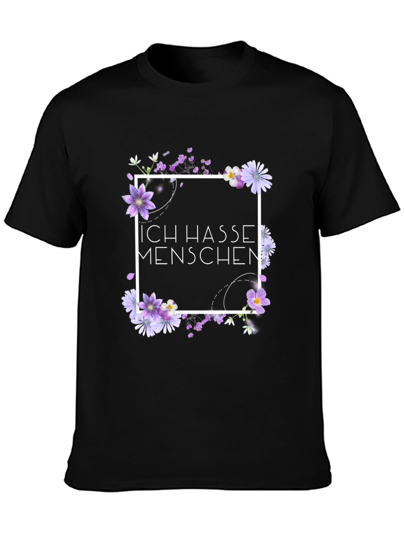 Ich Hasse Menschen Floral T-Shirt