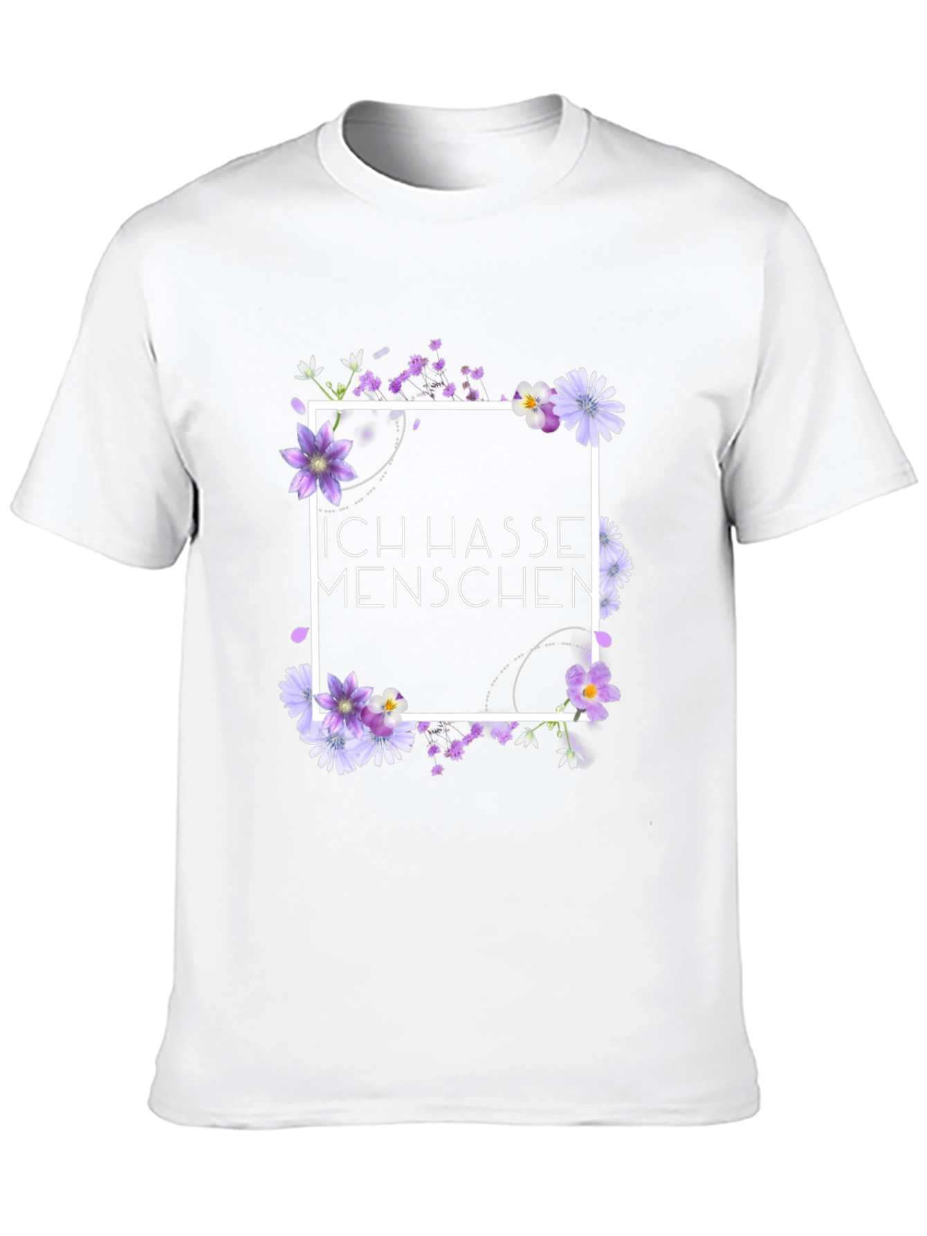 Ich Hasse Menschen Floral T-Shirt