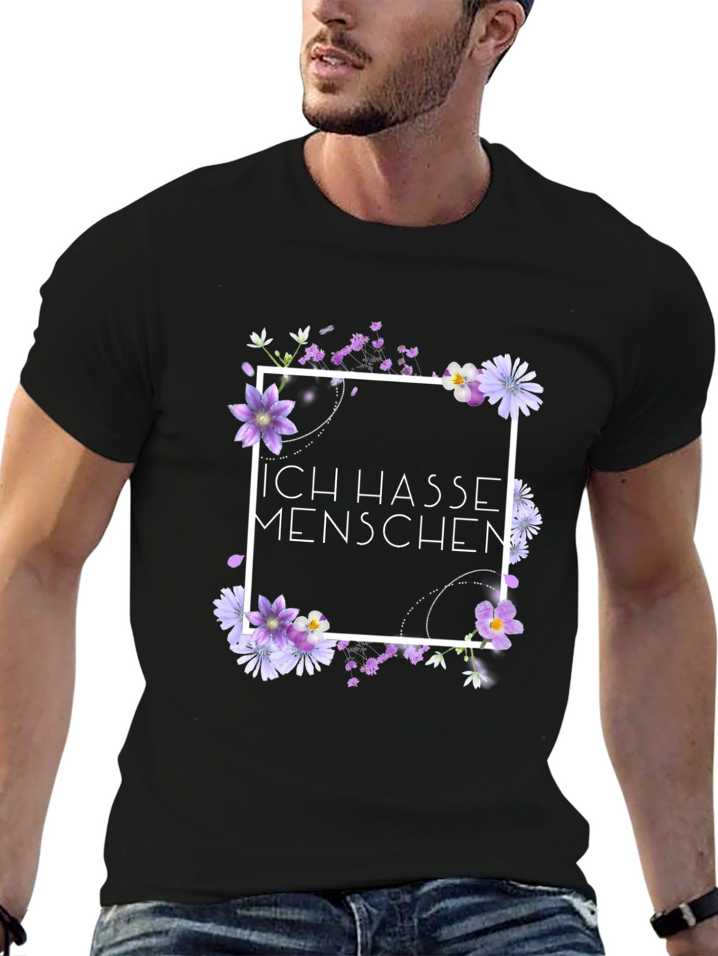 Ich Hasse Menschen Floral T-Shirt