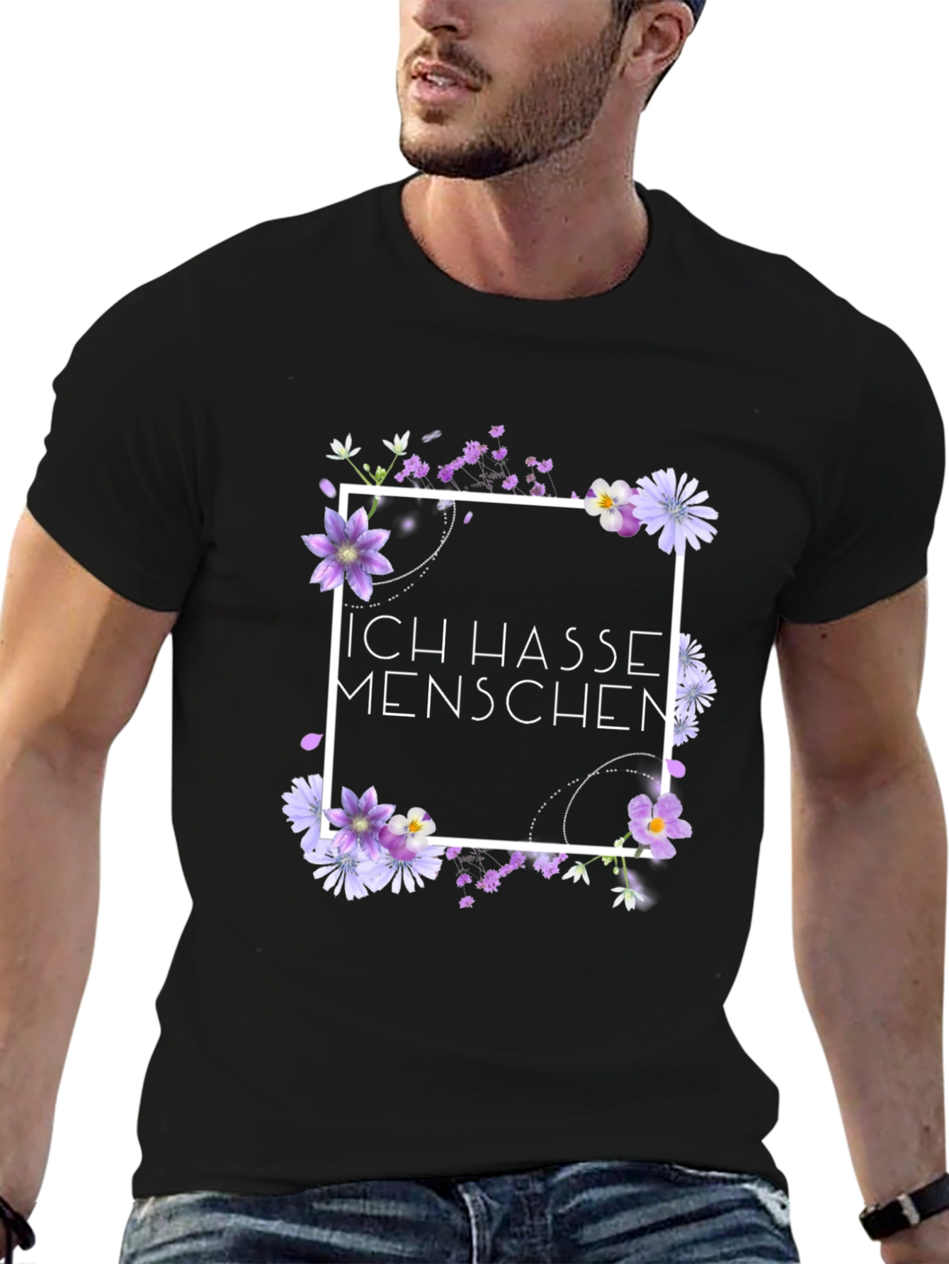 Ich Hasse Menschen Floral T-Shirt
