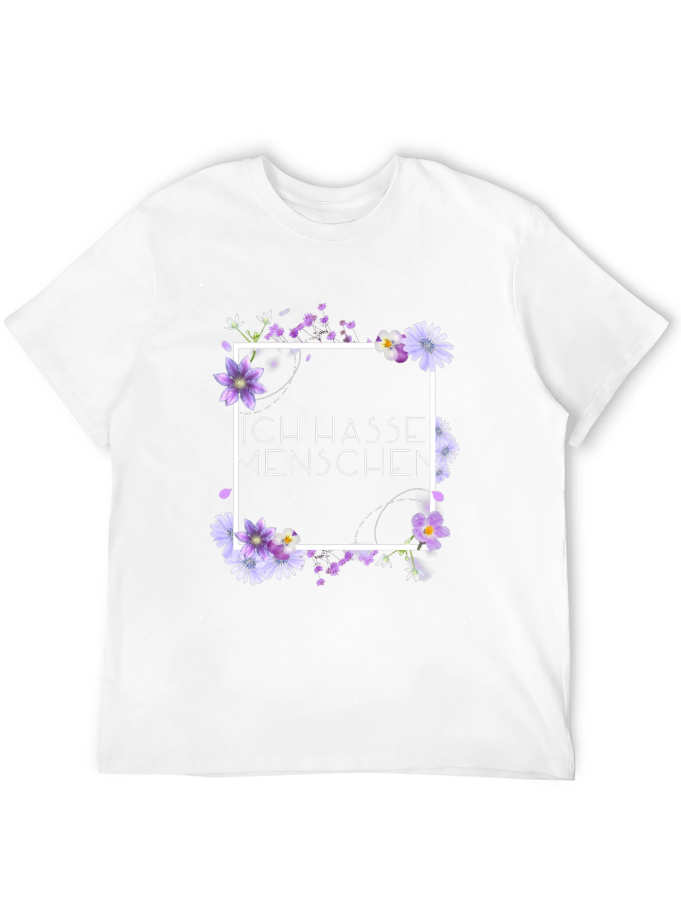 Ich Hasse Menschen Floral T-Shirt