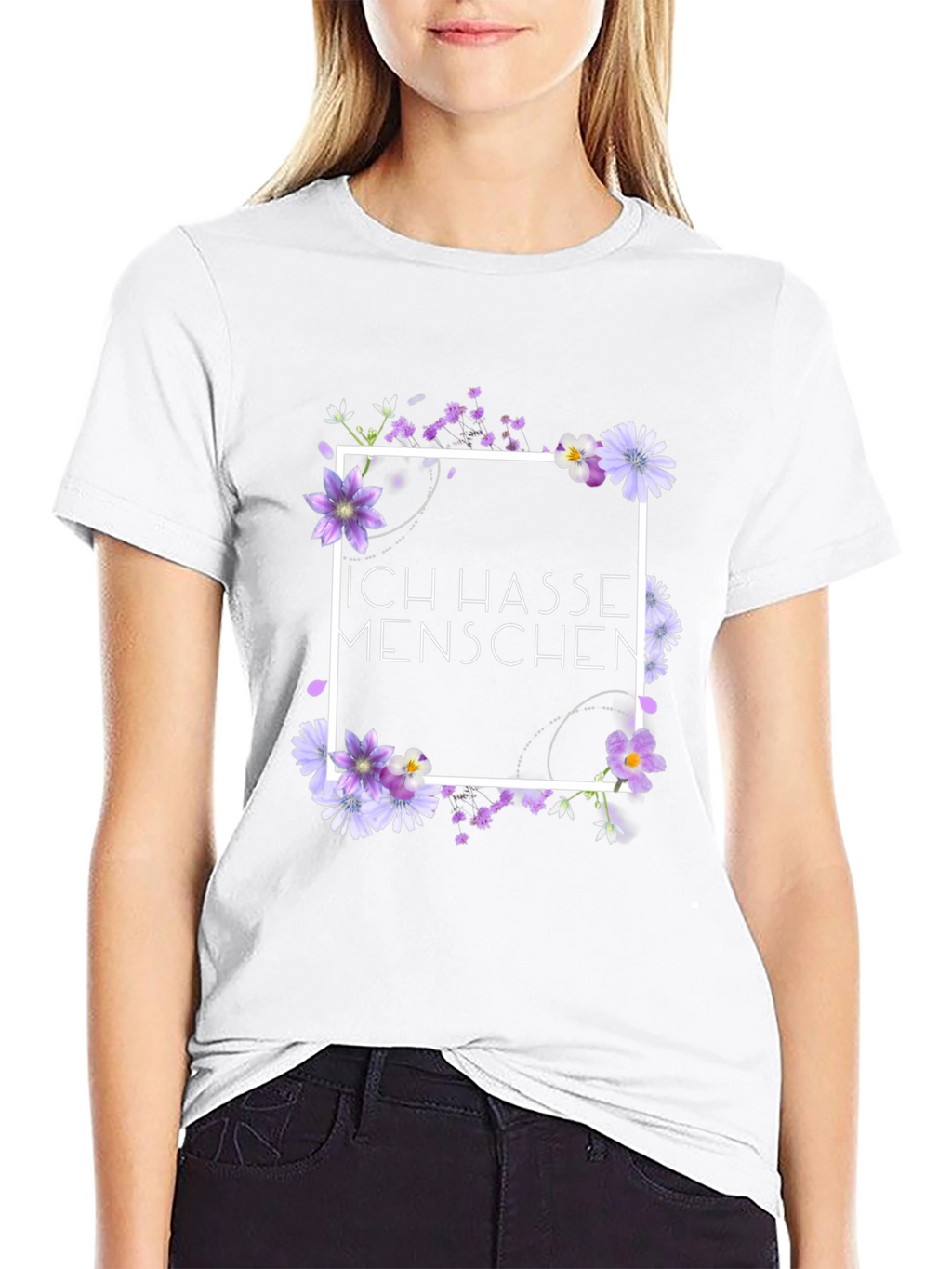 Ich Hasse Menschen Floral T-Shirt