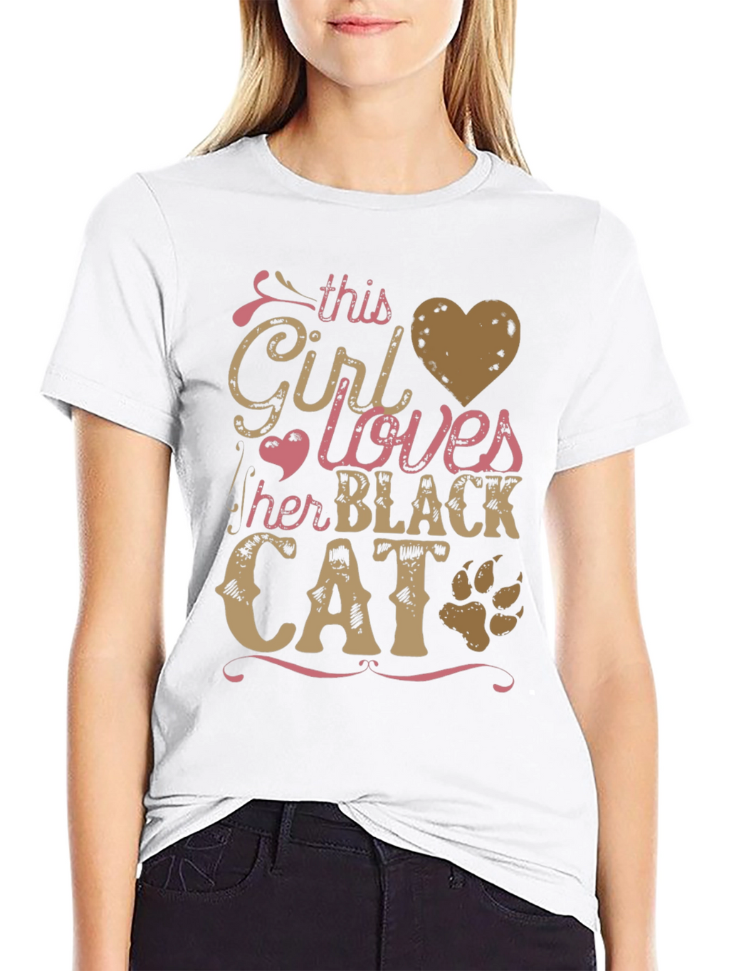 This Girl Loves Her Black Cat T-Shirt