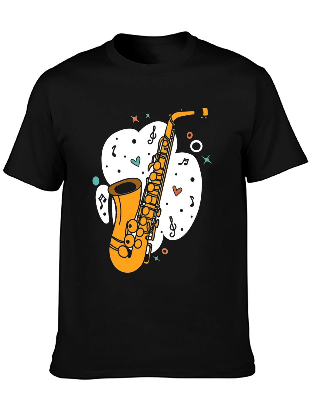 Saxophone Graphic Tee - Musical Instrument T-Shirt