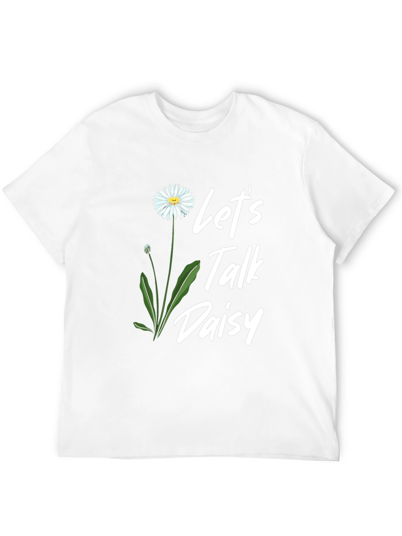 Lets Talk Daisy Black T-Shirt