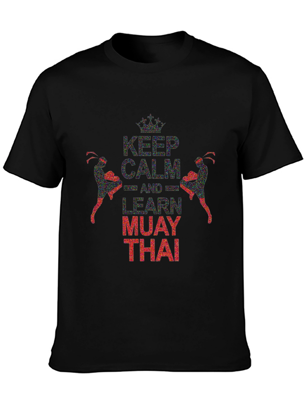 Keep Calm Learn Muay Thai Black Graphic Tee
