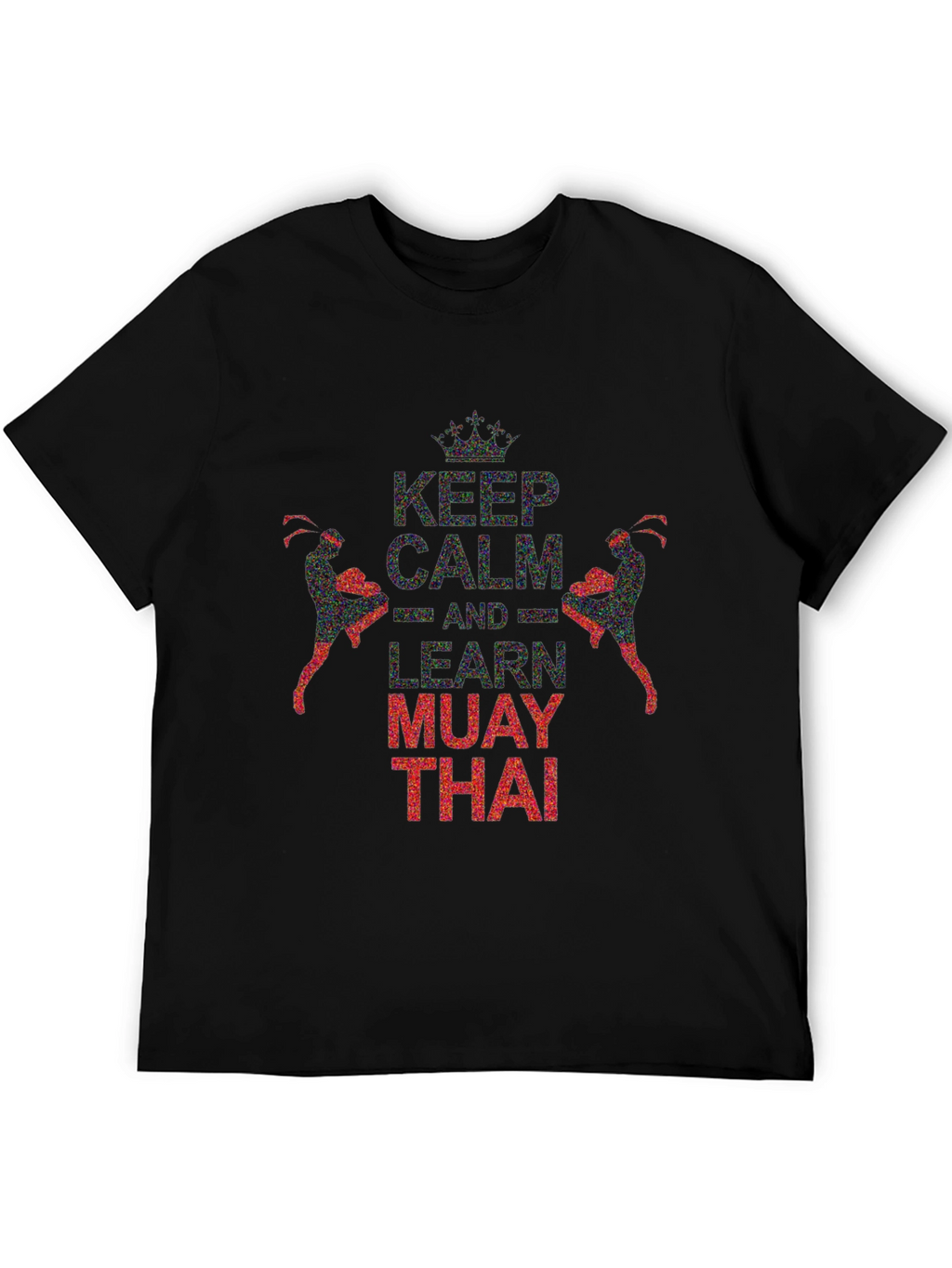 Keep Calm Learn Muay Thai Black Graphic Tee