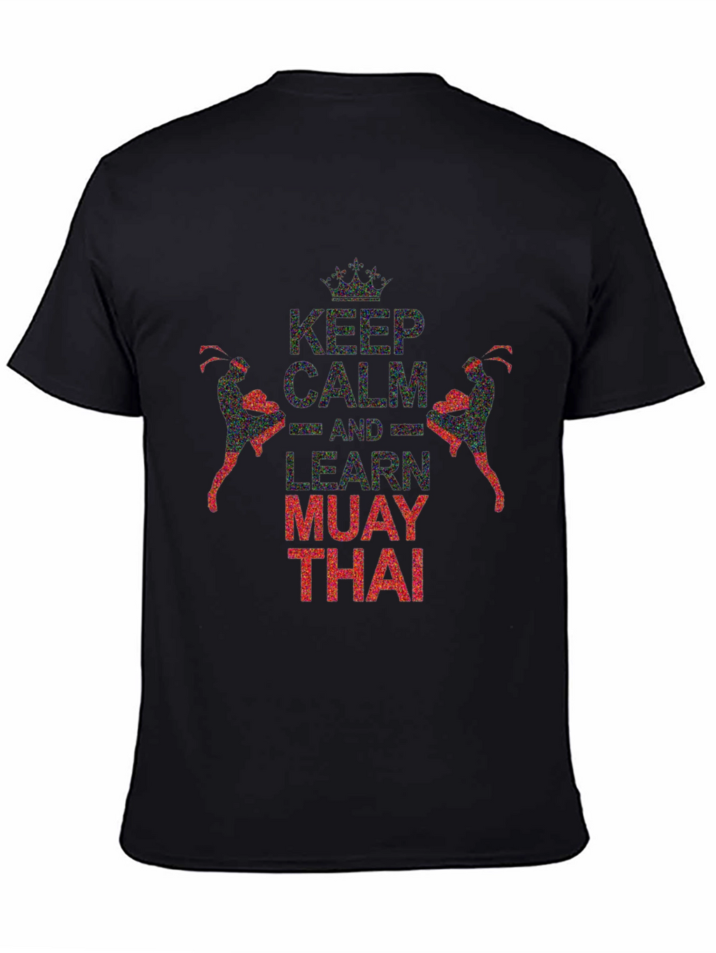 Keep Calm Learn Muay Thai Black Graphic Tee