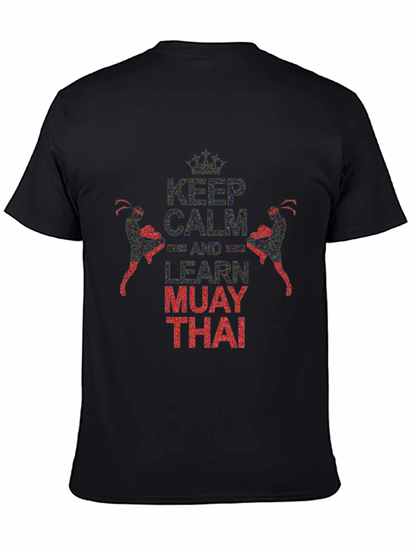 Keep Calm Learn Muay Thai Black Graphic Tee