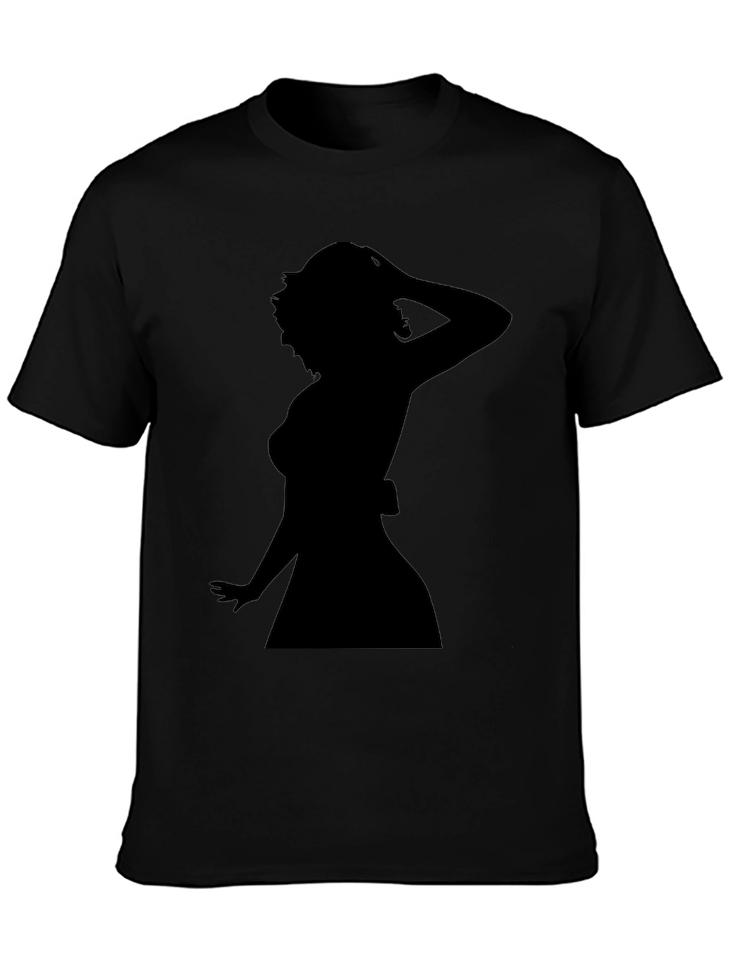 Silhouette Woman Graphic Tee - Black Unisex T-Shirt