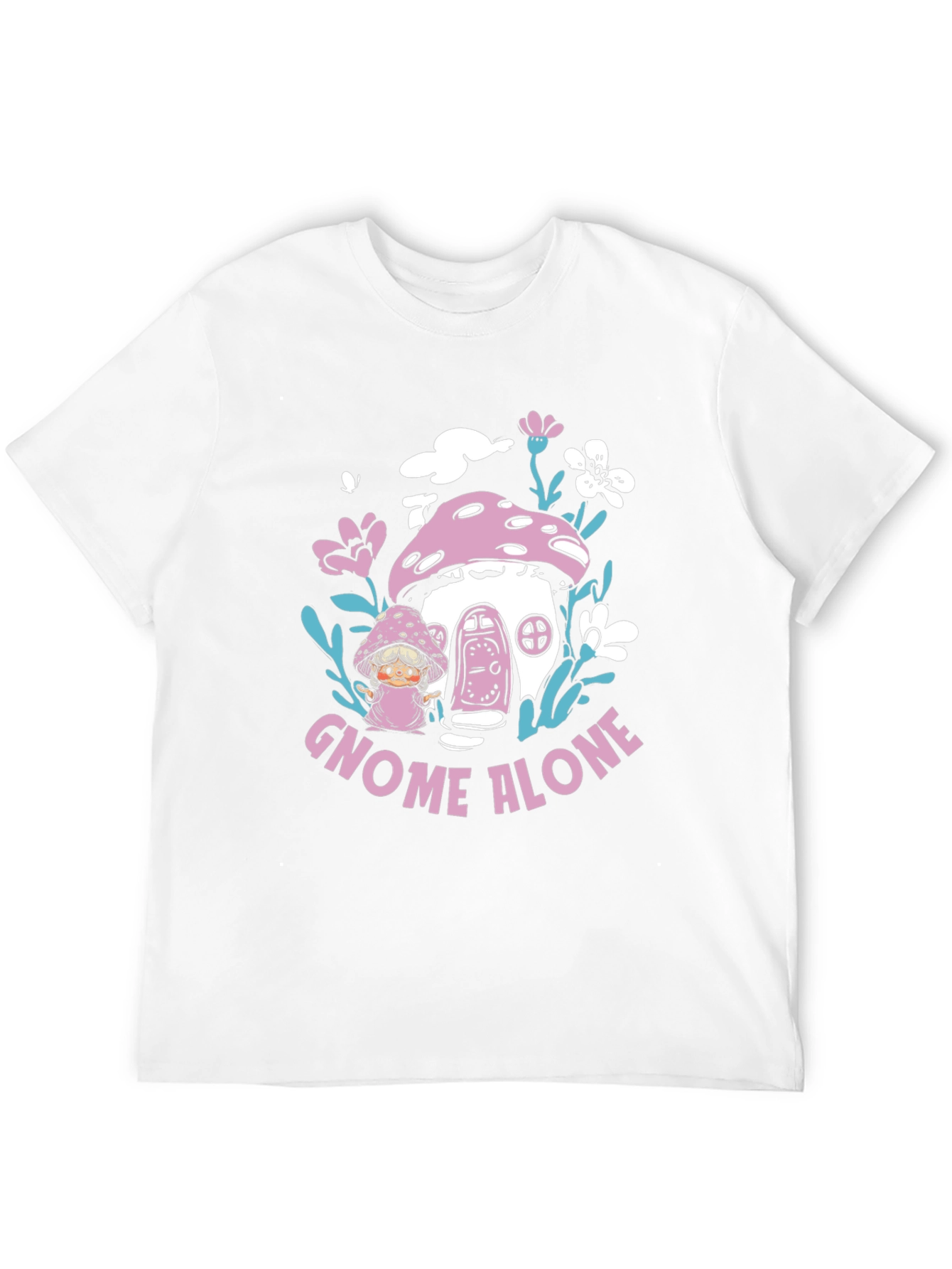 Gnome Alone Graphic Tee - Mushroom House