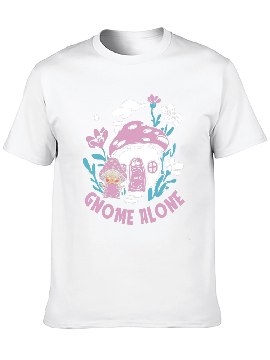 Gnome Alone Graphic Tee - Mushroom House