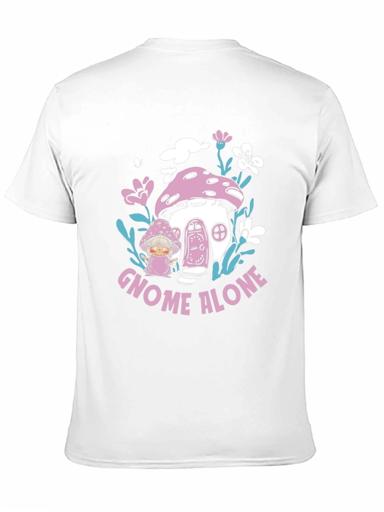 Gnome Alone Graphic Tee - Mushroom House