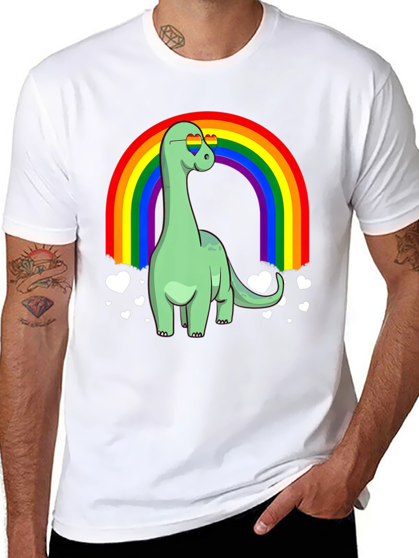Dino Rainbow Pride T-Shirt