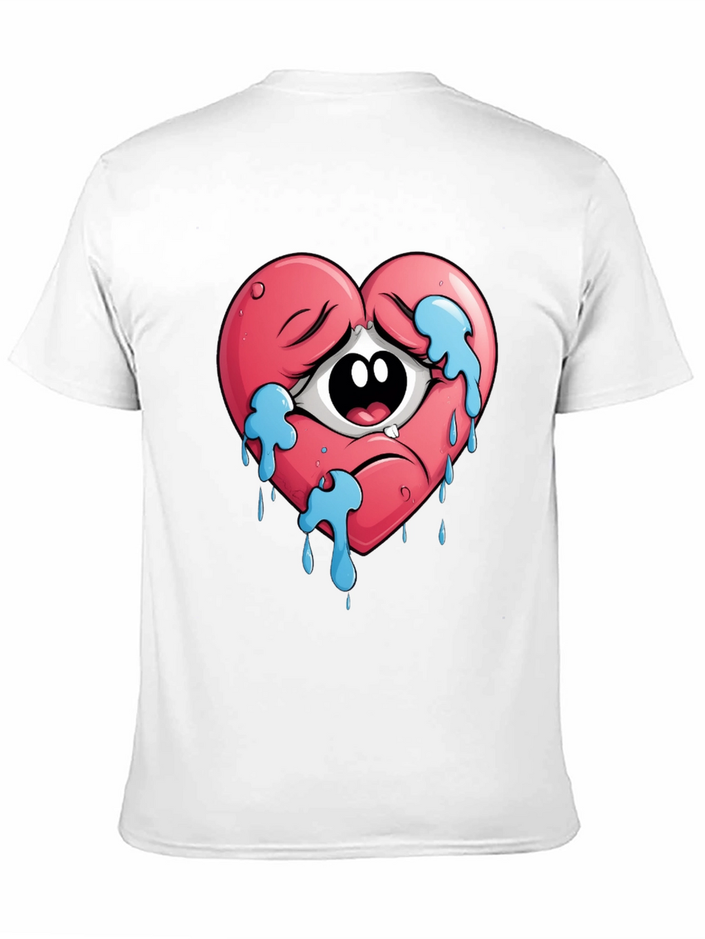 Sad Heart Crying Eye Graphic Tee - Unisex
