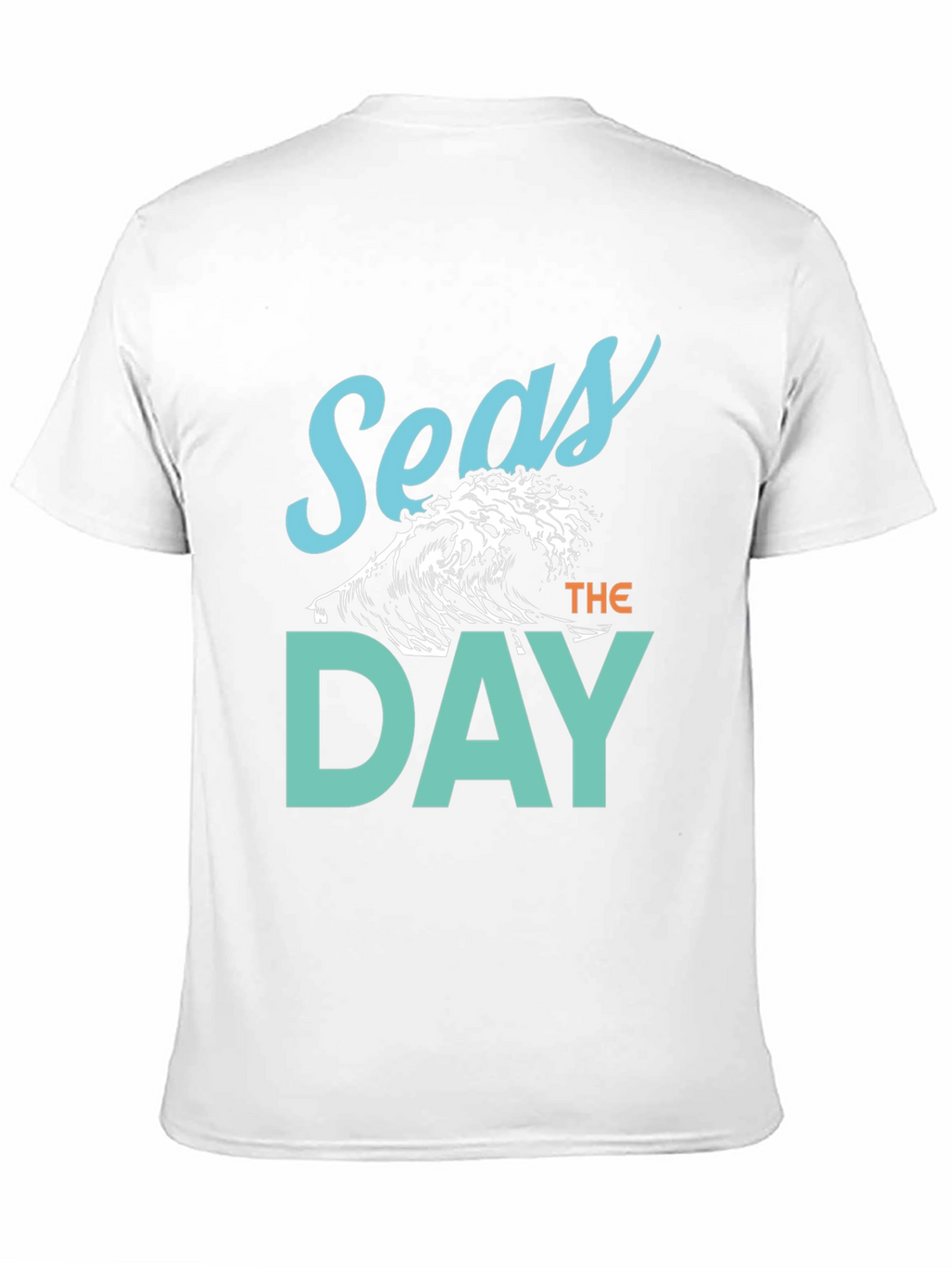 Seas The Day Graphic Tee - Black Cotton T-Shirt