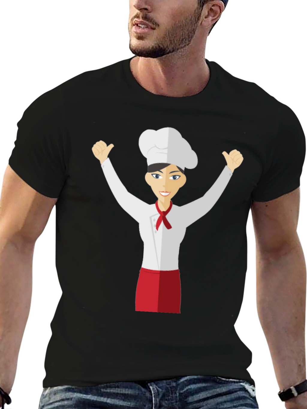 Chef Cartoon Graphic T-Shirt