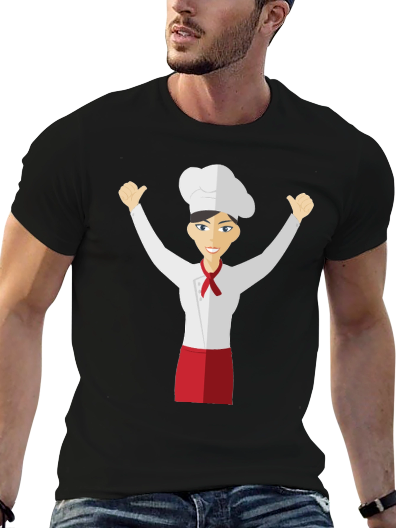 Chef Cartoon Graphic T-Shirt