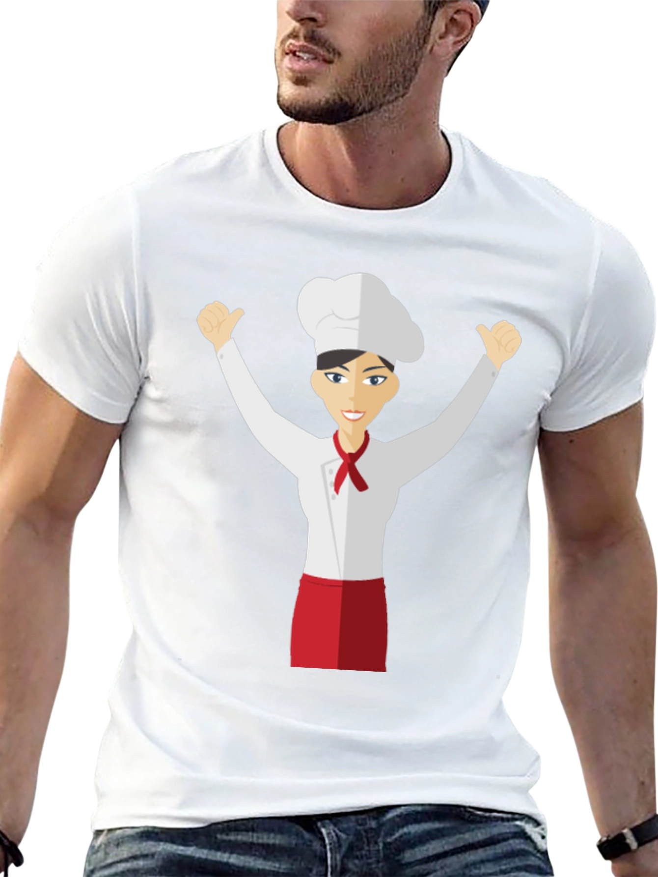 Chef Cartoon Graphic T-Shirt