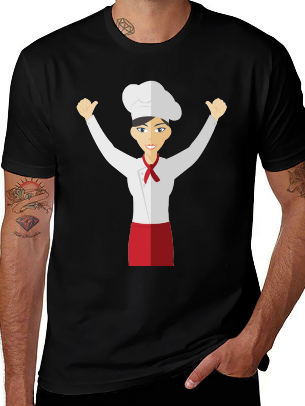 Chef Cartoon Graphic T-Shirt