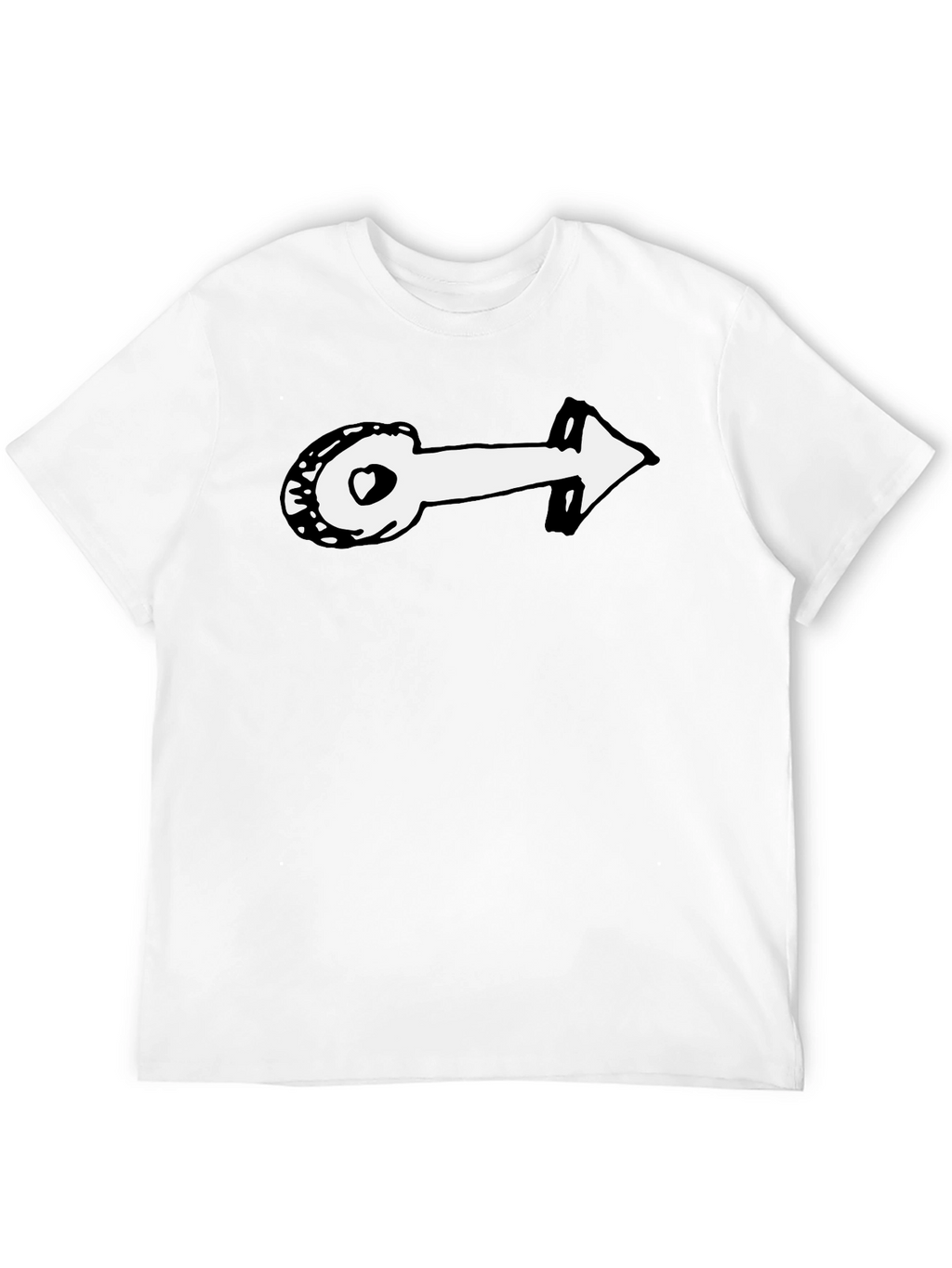 Novelty Arrow Graphic T-Shirt - Black Casual Tee