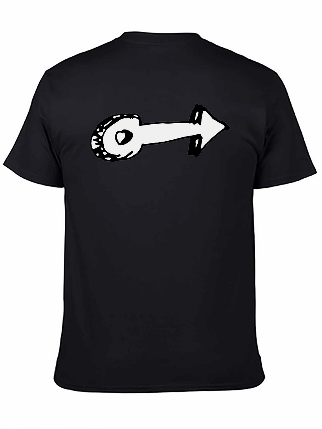 Novelty Arrow Graphic T-Shirt - Black Casual Tee