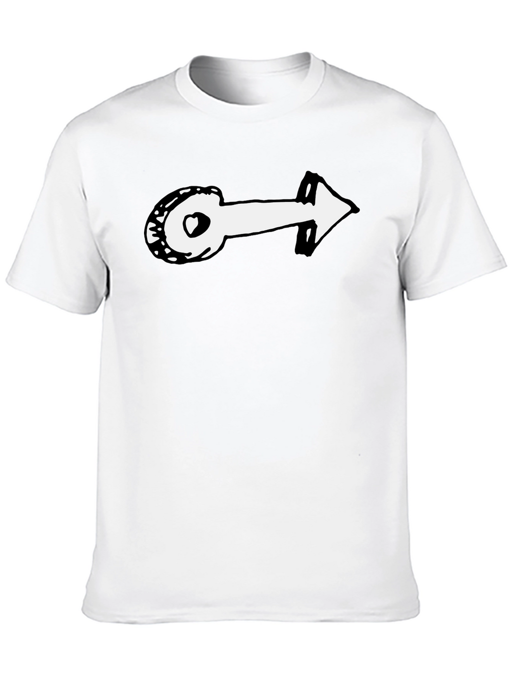 Novelty Arrow Graphic T-Shirt - Black Casual Tee