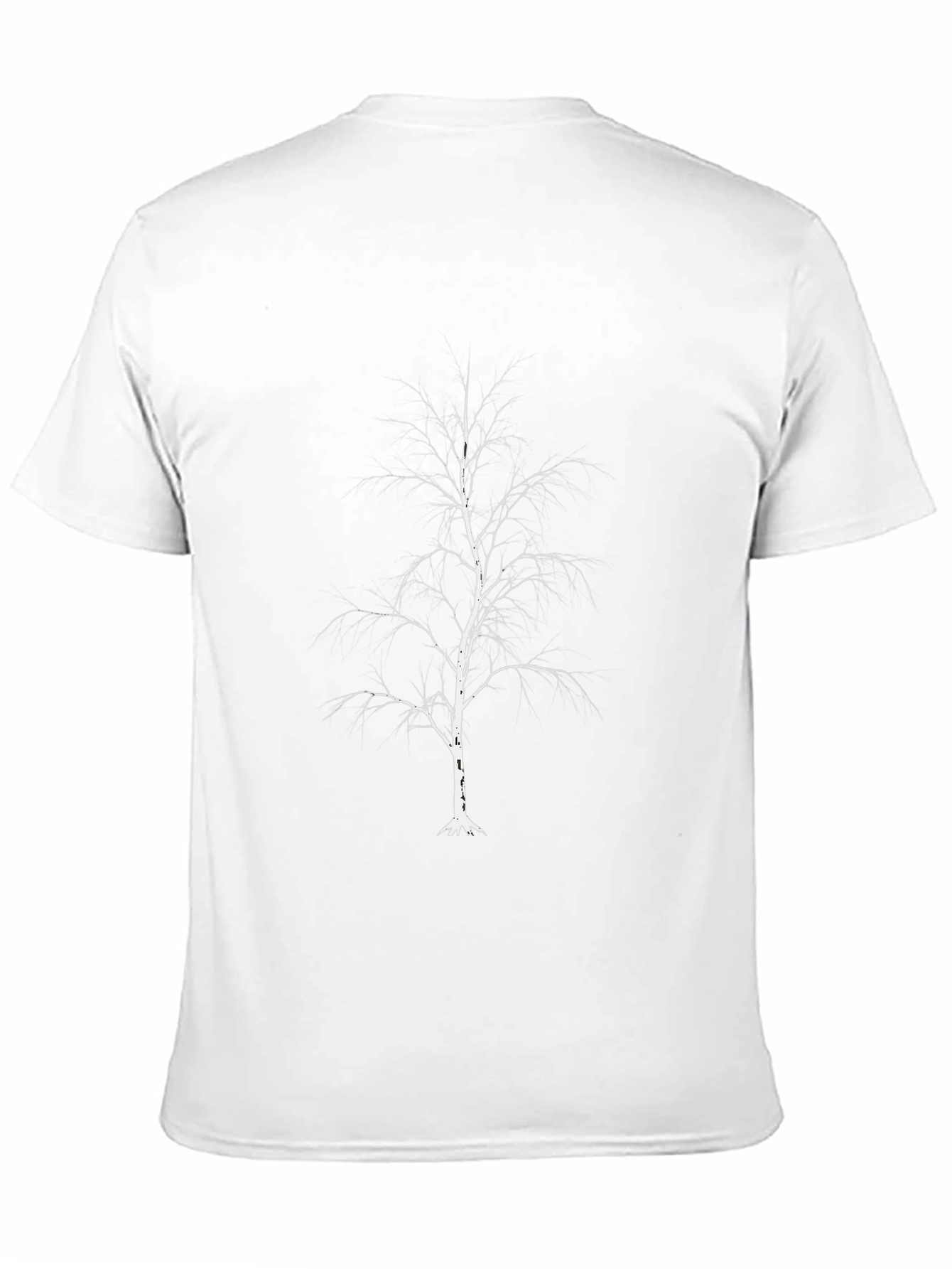 Black T-Shirt with Minimalist Tree Design
