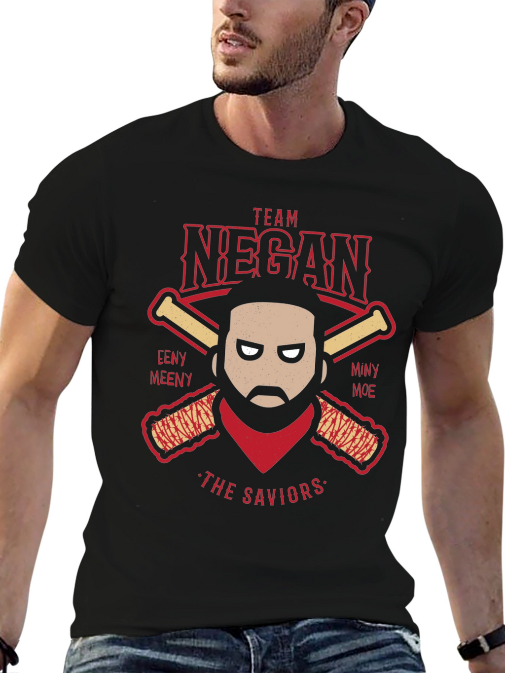 Team Negan Baseball T-Shirt The Walking Dead Tee
