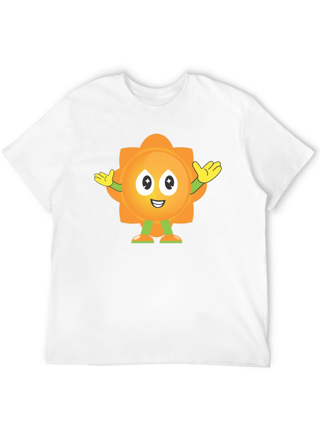 Fun Sun Cartoon Graphic Black T-Shirt