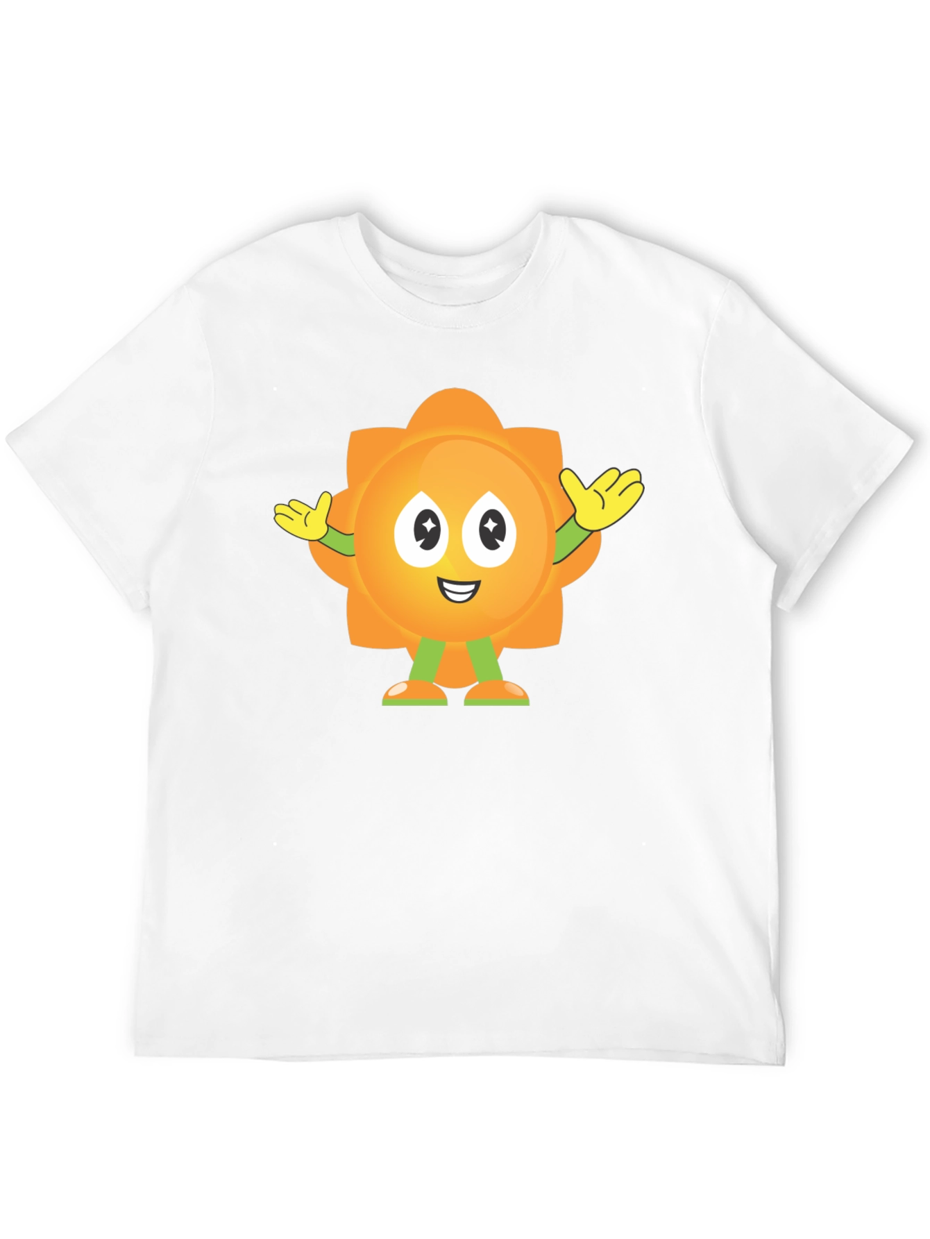 Fun Sun Cartoon Graphic Black T-Shirt