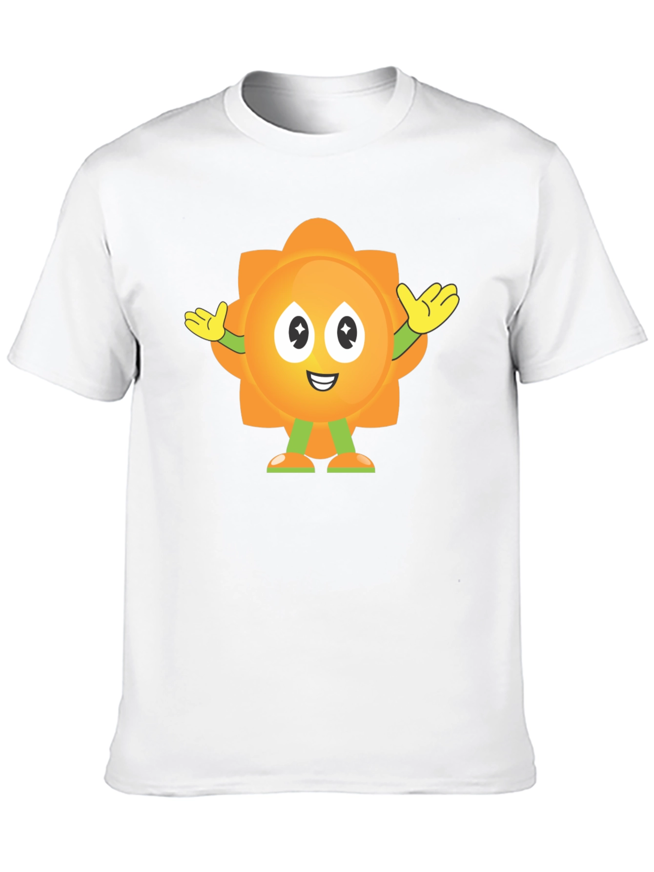 Fun Sun Cartoon Graphic Black T-Shirt