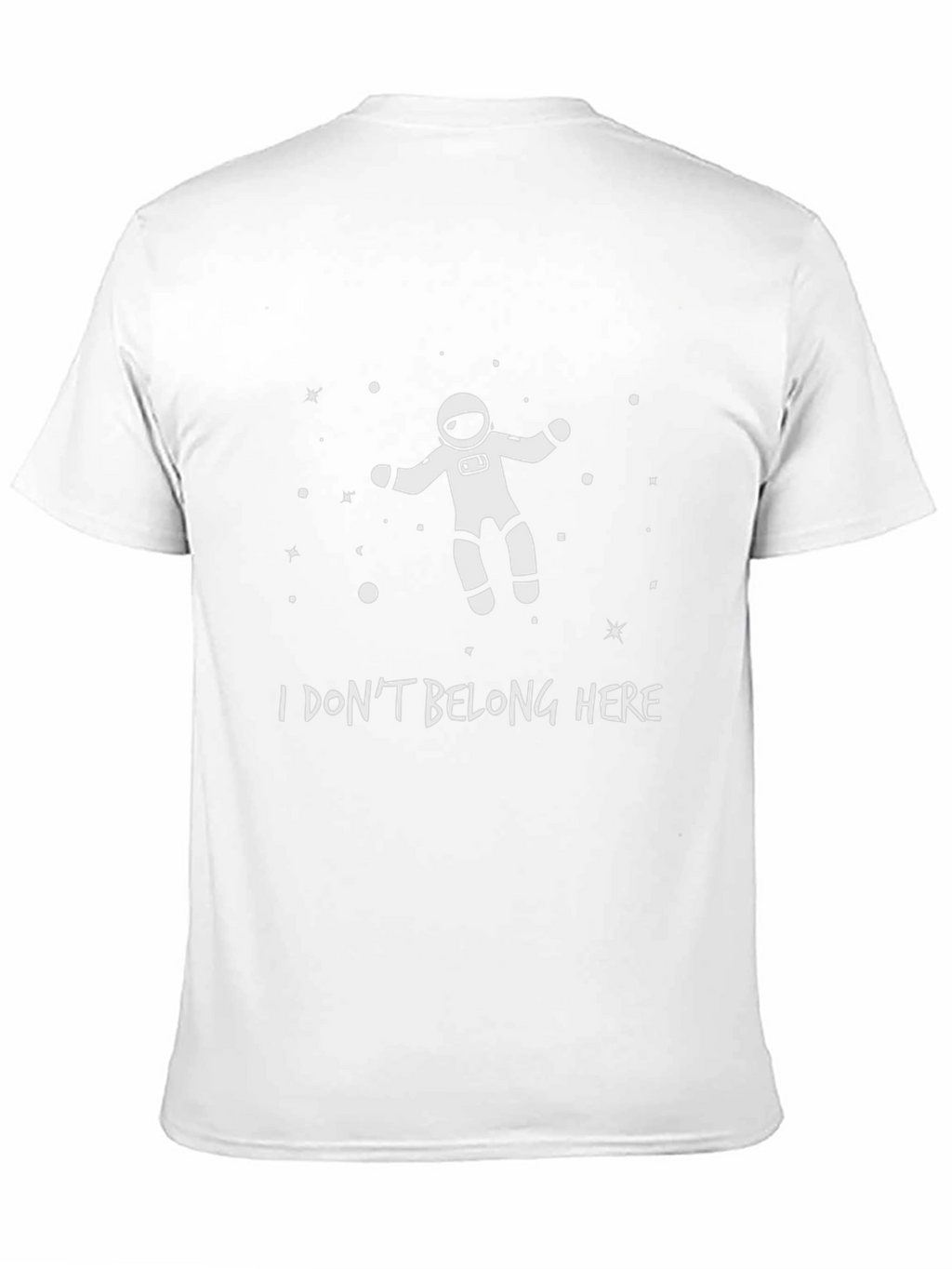 Astronaut I Dont Belong Here Black T-Shirt