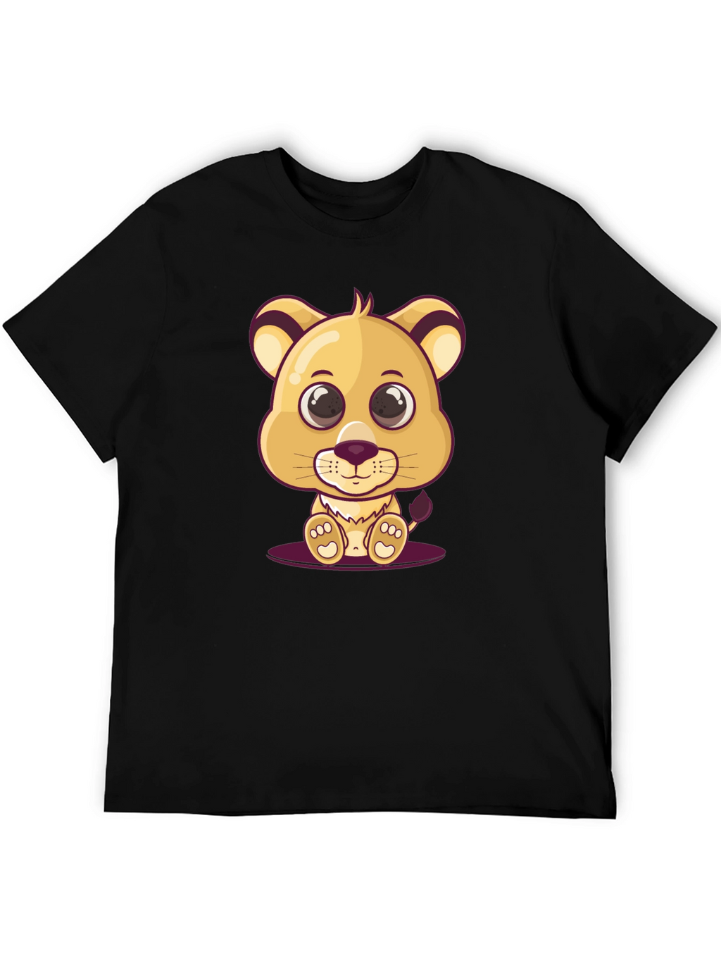 Cute Lion Cub Graphic T-Shirt
