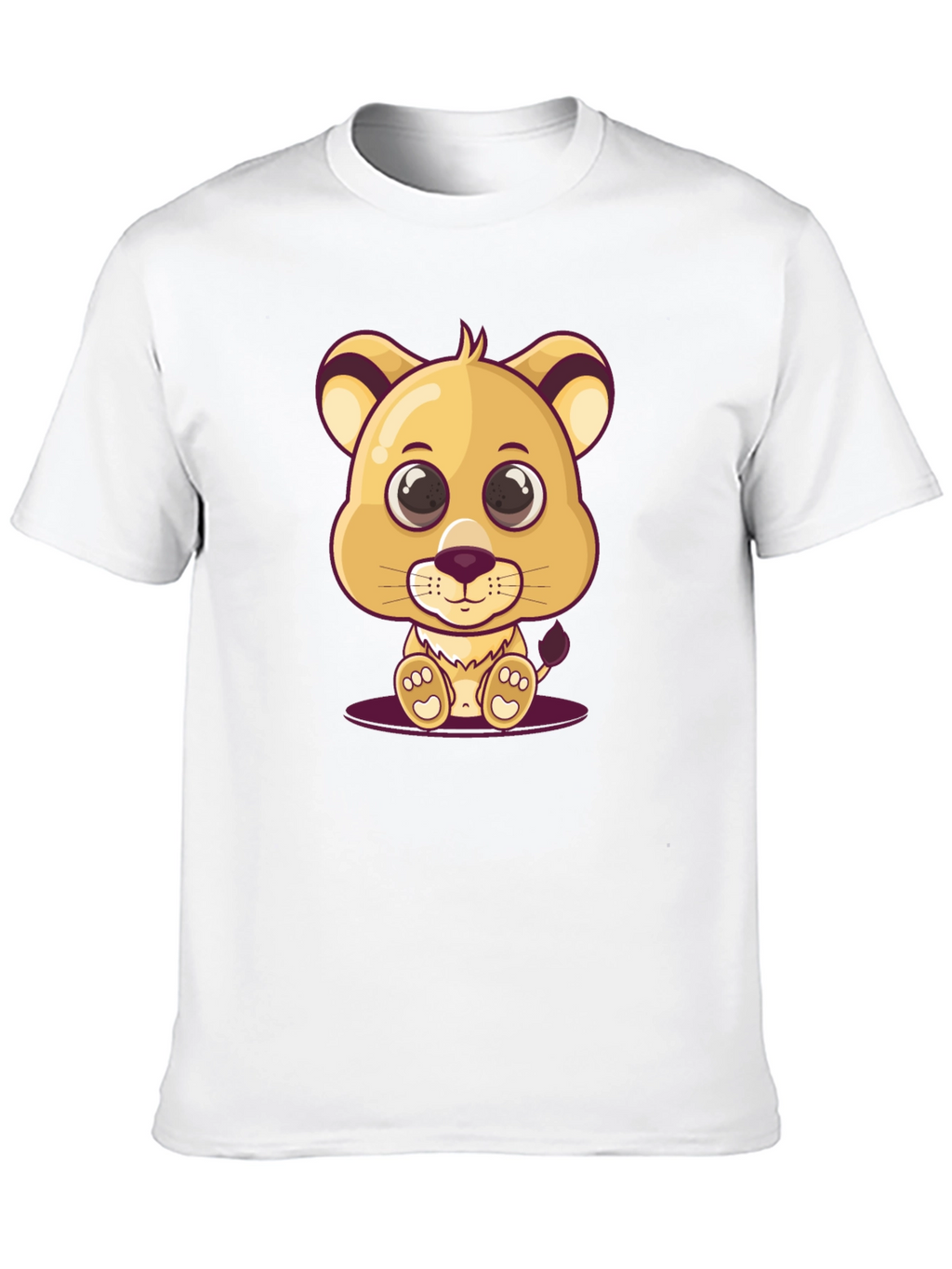 Cute Lion Cub Graphic T-Shirt