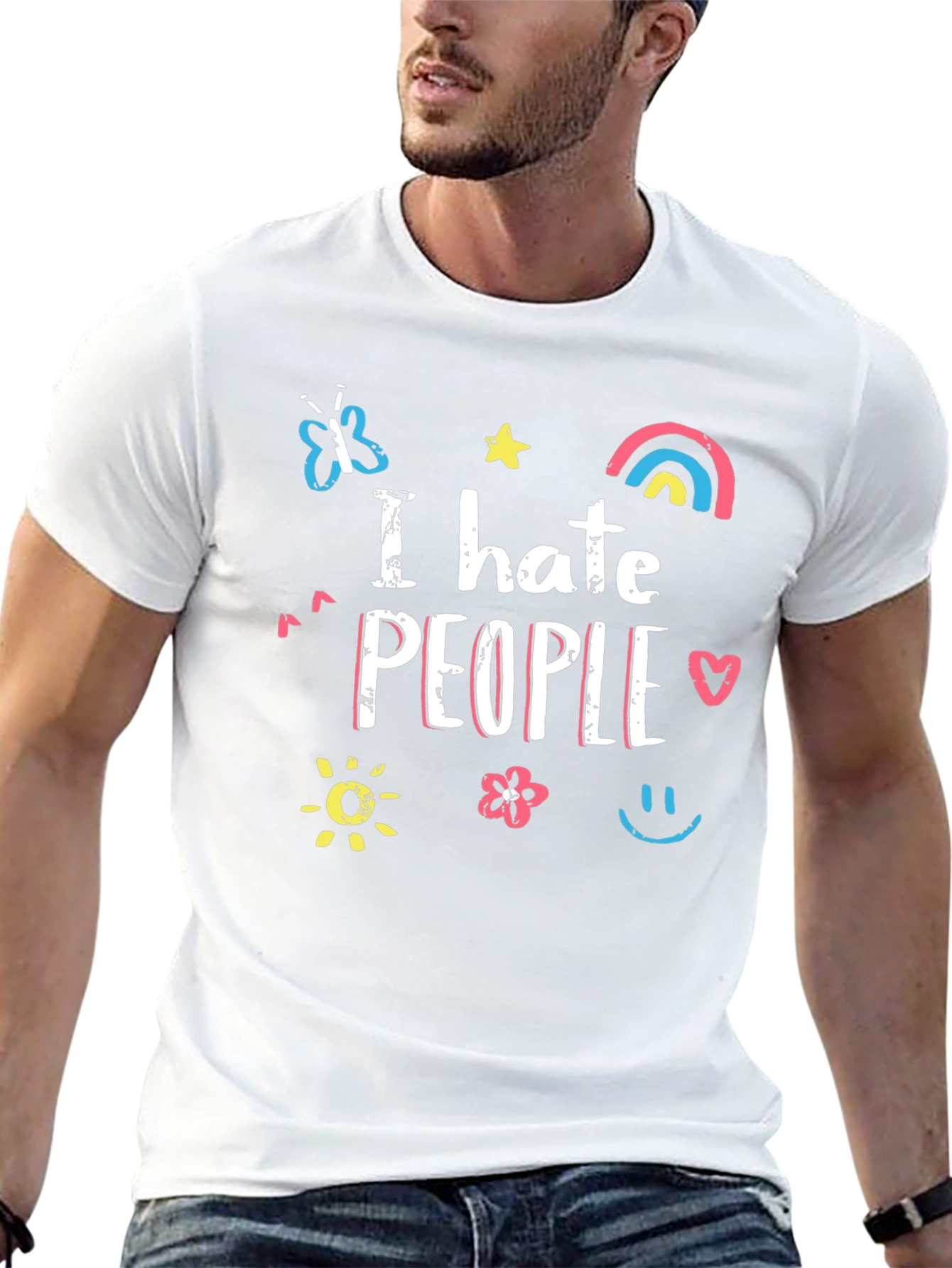 I Hate People Graphic Tee - Trendy Unisex T-Shirt