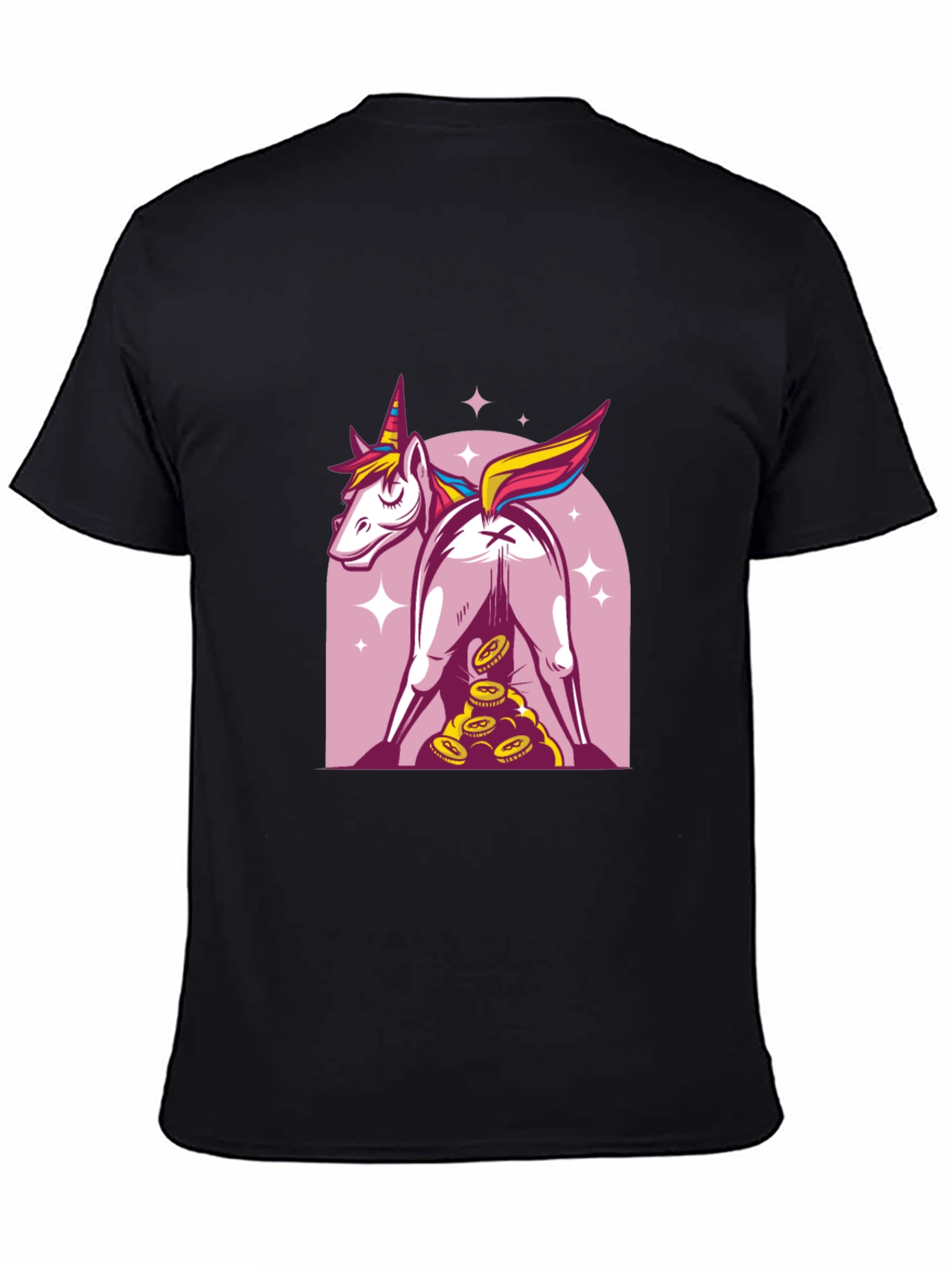 Funny Unicorn Butthole Rainbow Humor T-Shirt