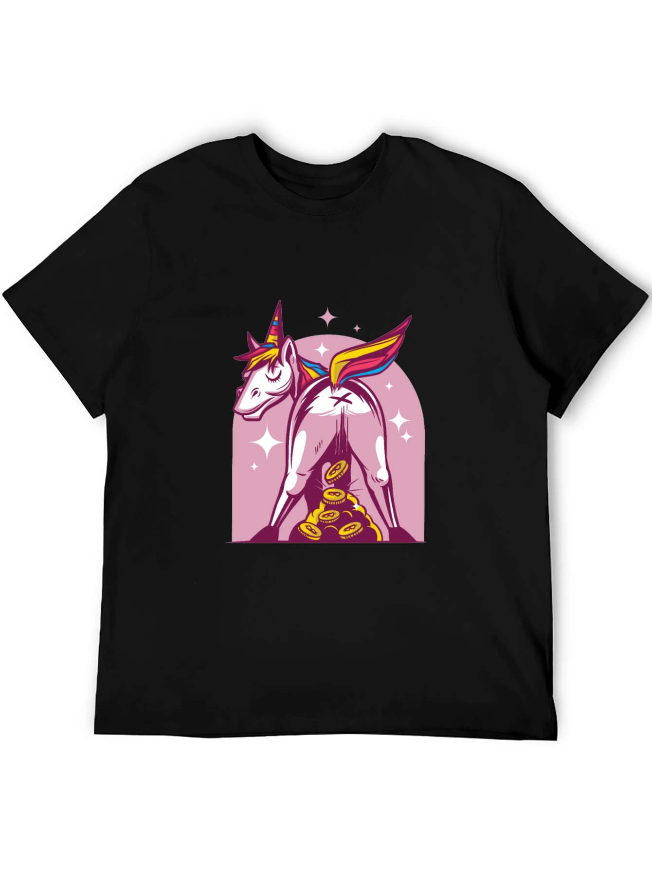 Funny Unicorn Butthole Rainbow Humor T-Shirt