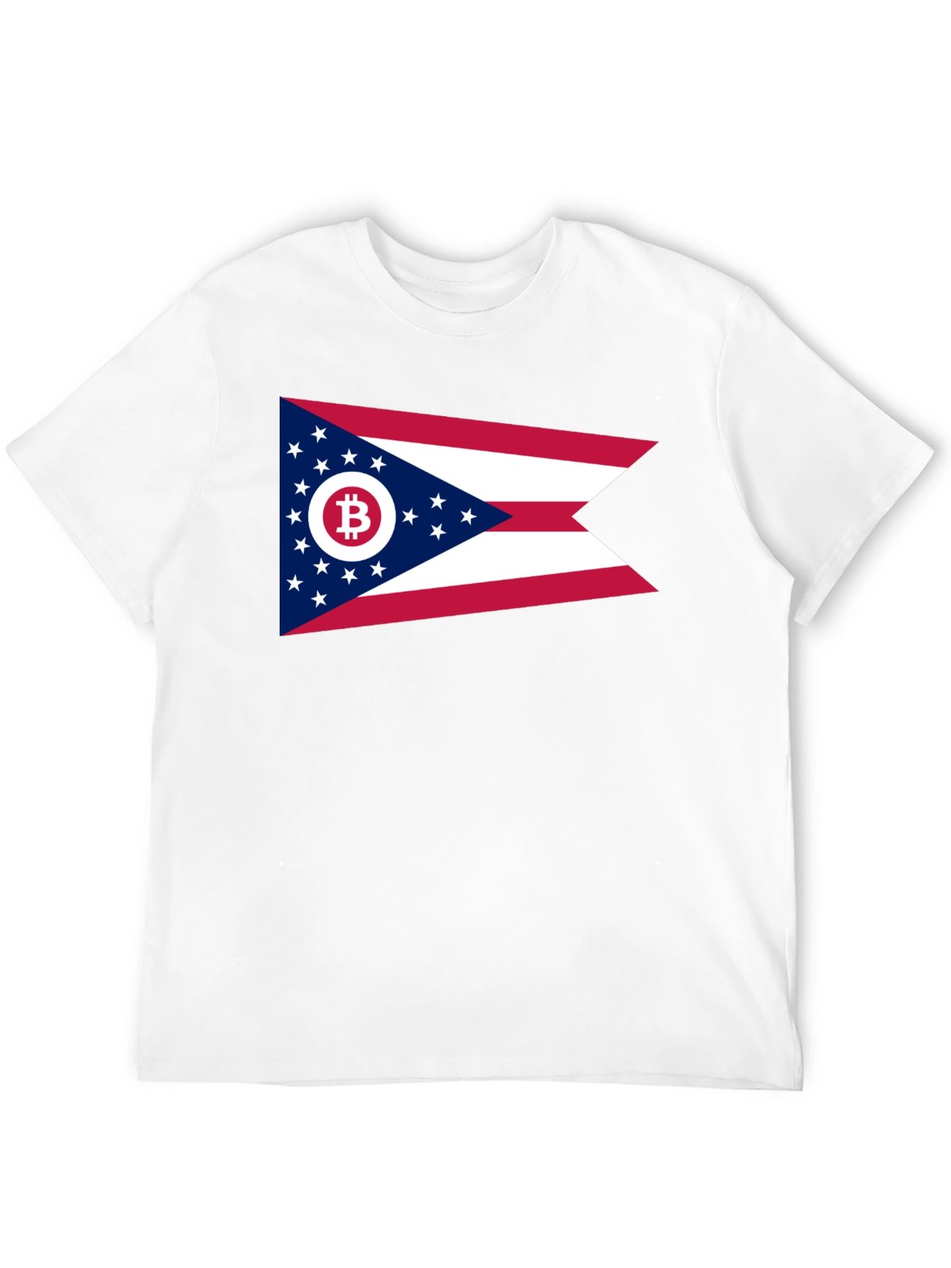 Ohio Bitcoin Flag Graphic Tee - Black