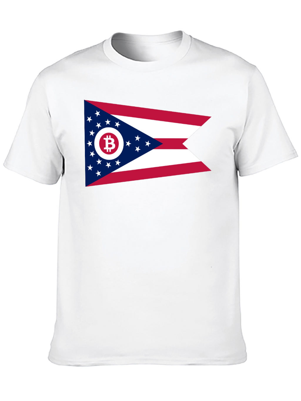 Ohio Bitcoin Flag Graphic Tee - Black