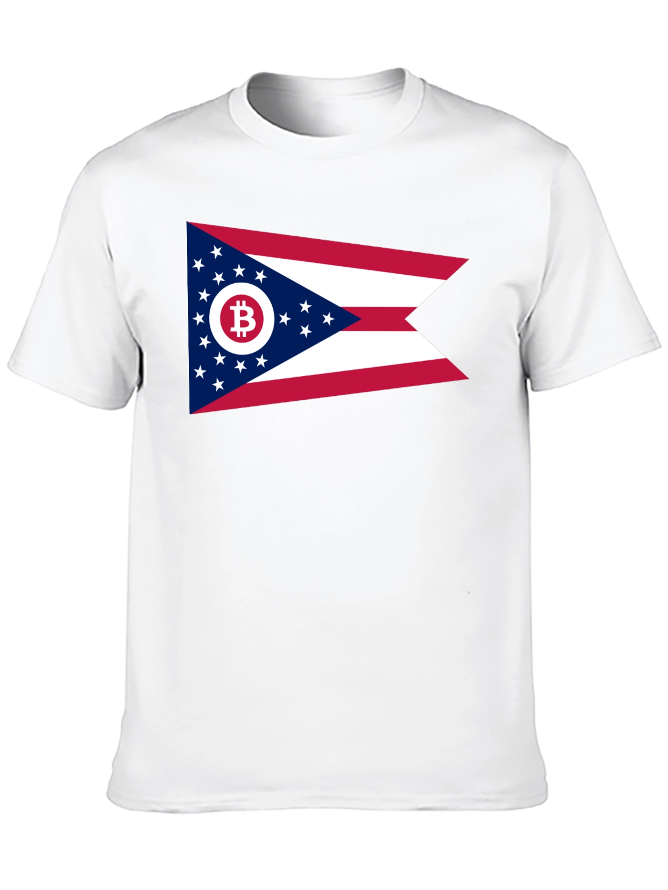 Ohio Bitcoin Flag Graphic Tee - Black