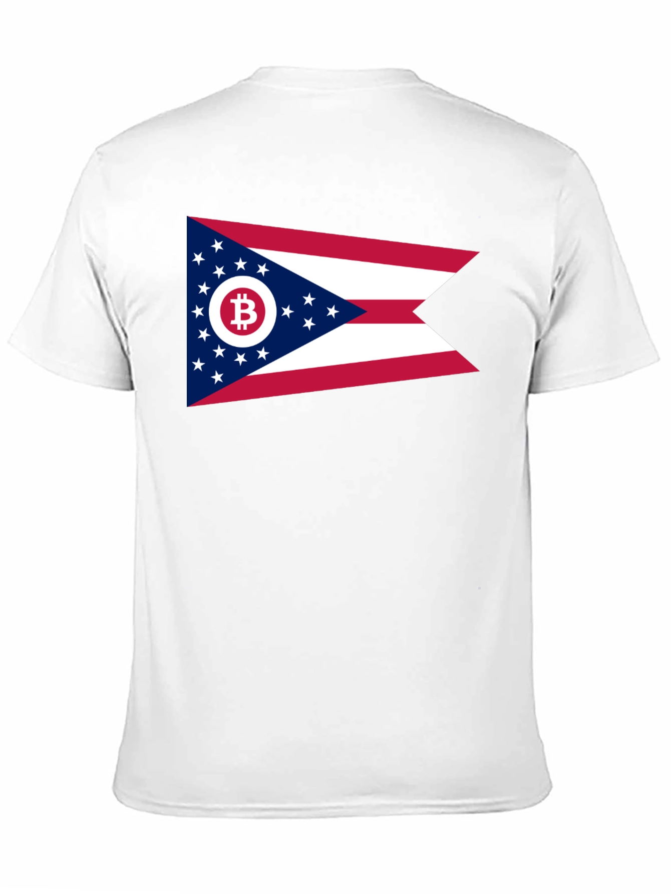 Ohio Bitcoin Flag Graphic Tee - Black
