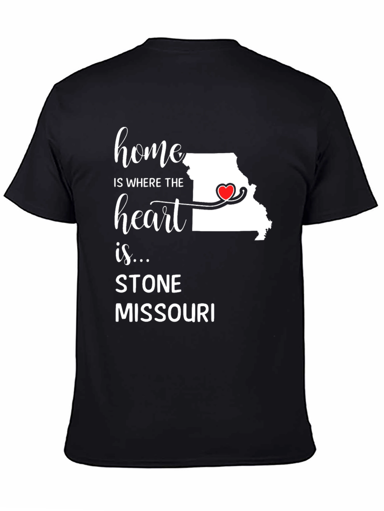 Home is Where the Heart is T-Shirt - Stone Missouri