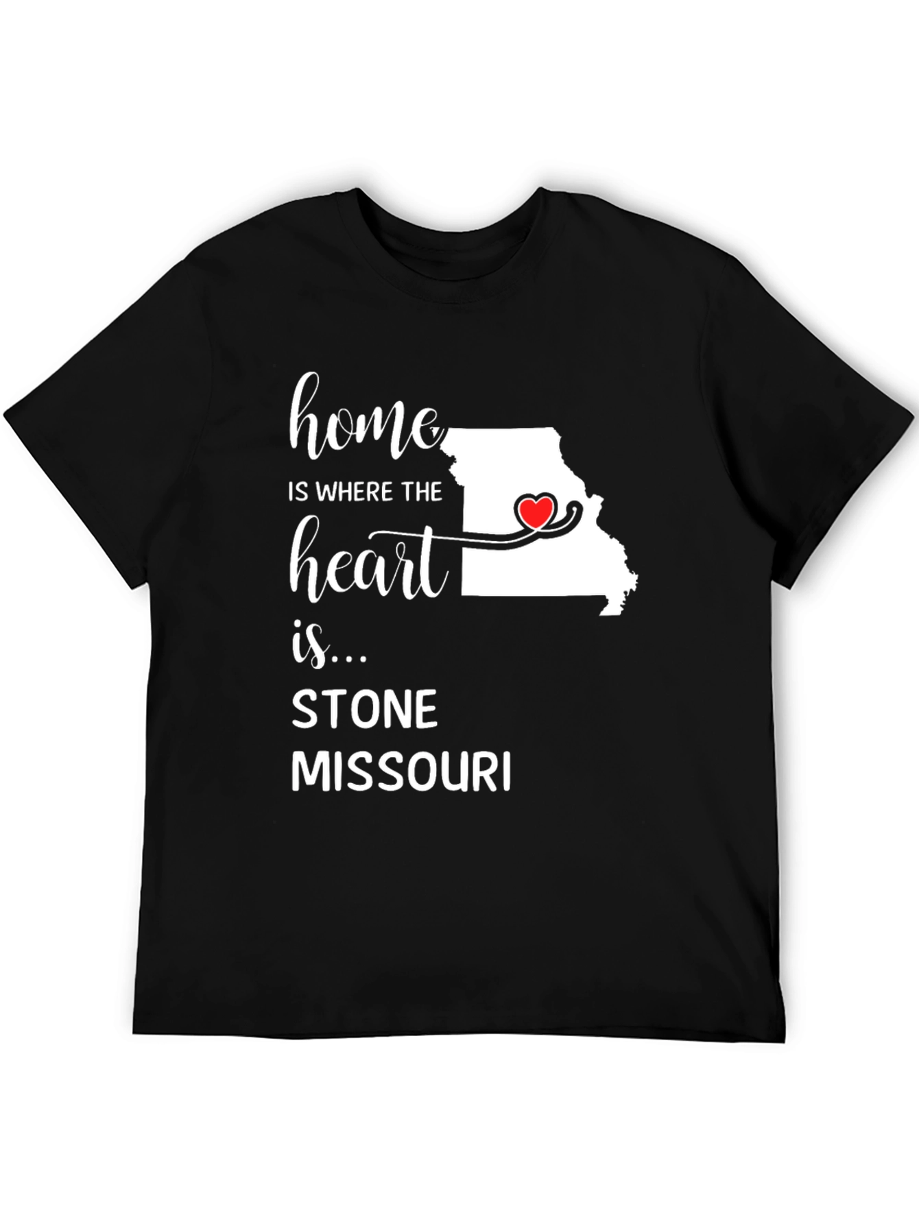 Home is Where the Heart is T-Shirt - Stone Missouri