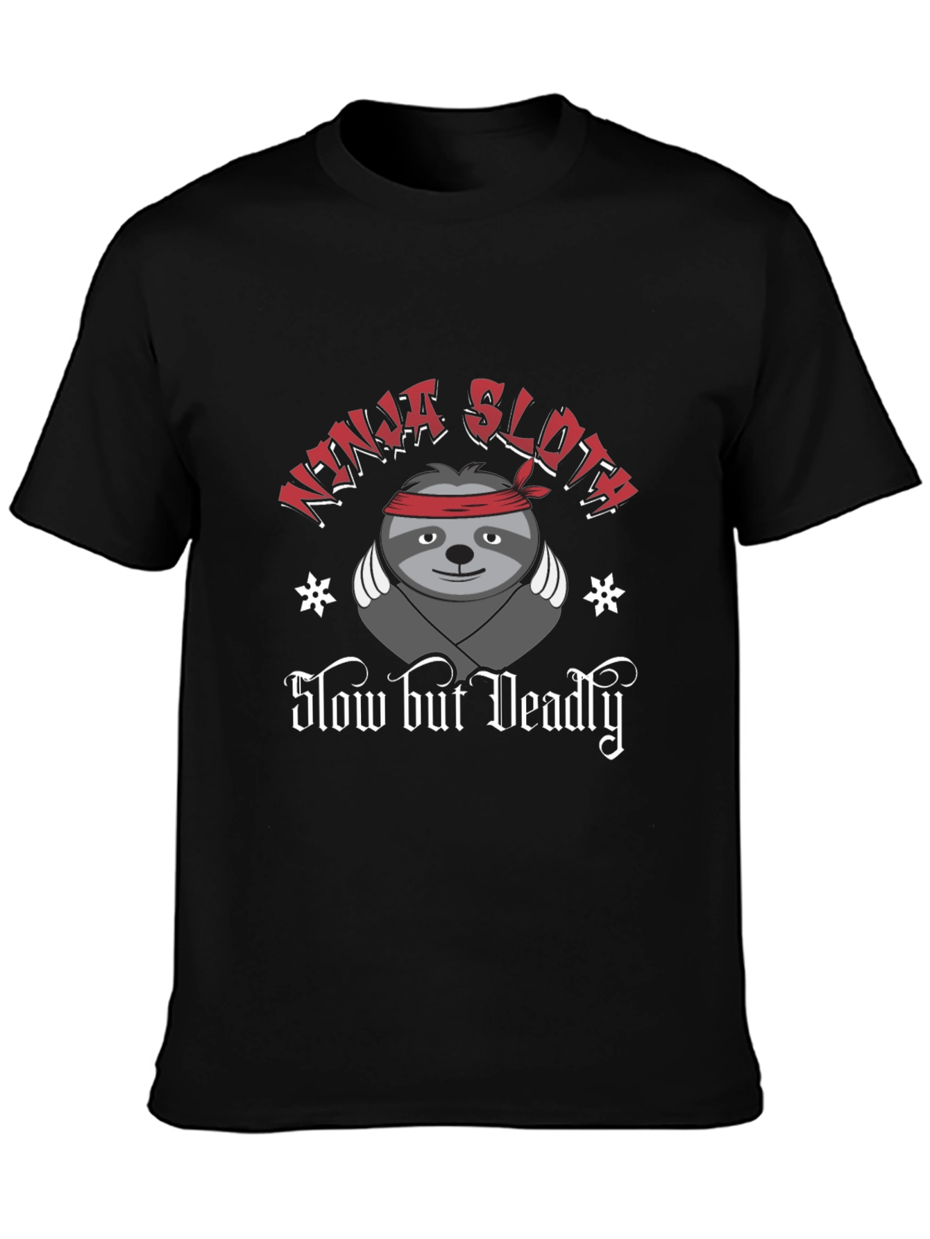Ninja Sloth T-Shirt - Slow But Deadly Funny Tee