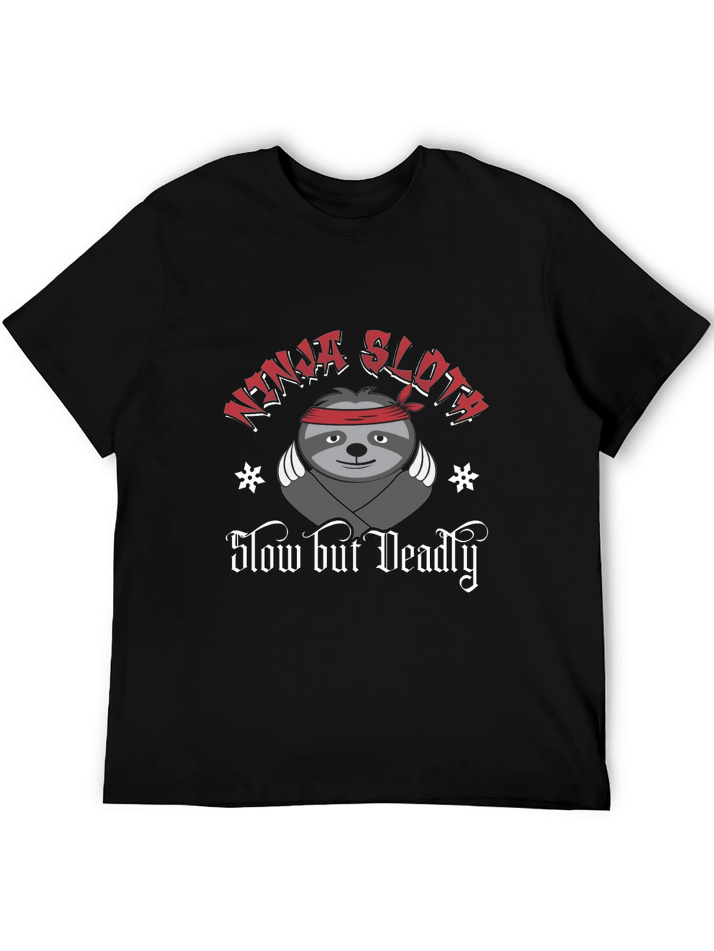 Ninja Sloth T-Shirt - Slow But Deadly Funny Tee