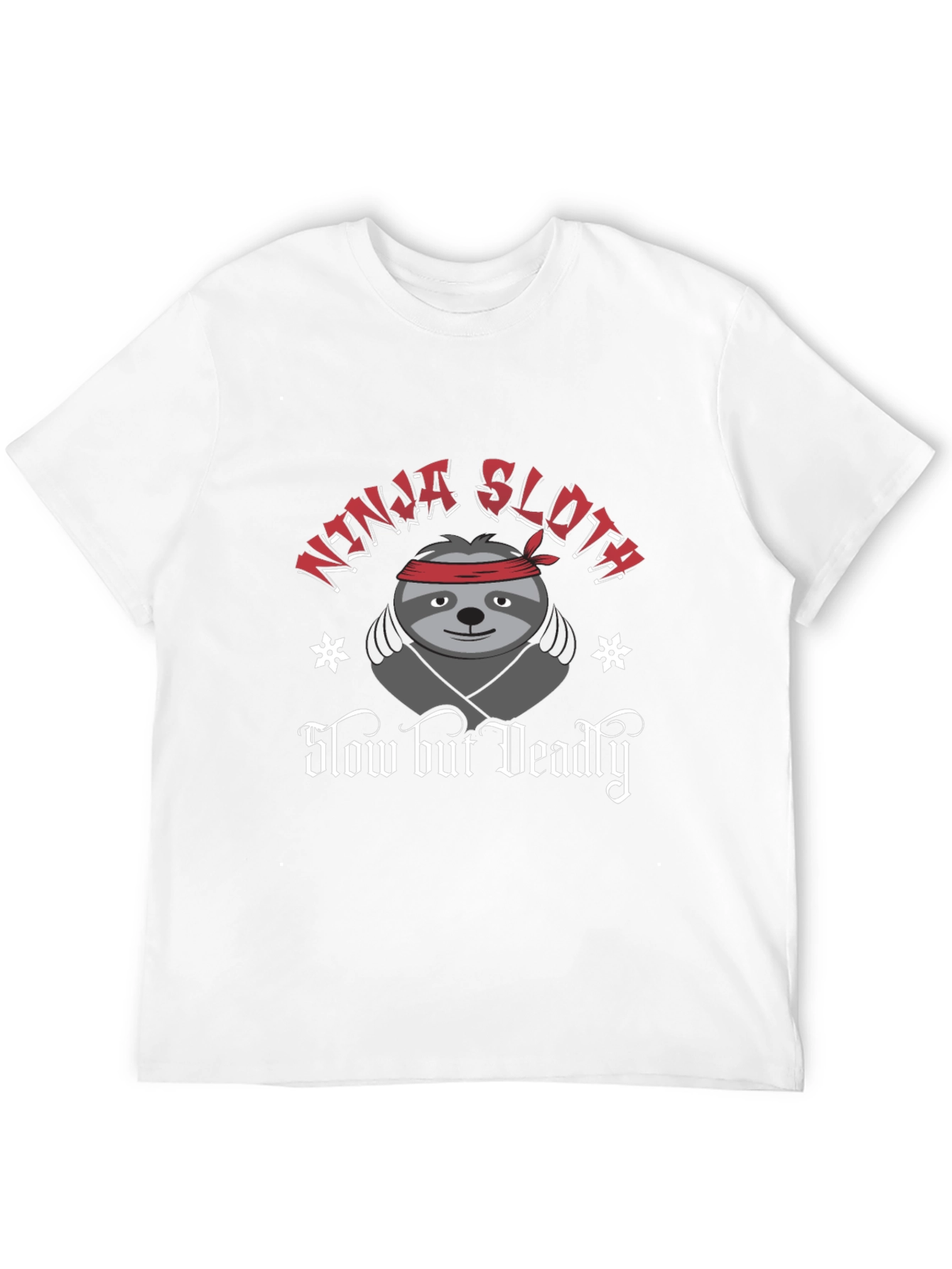 Ninja Sloth T-Shirt - Slow But Deadly Funny Tee