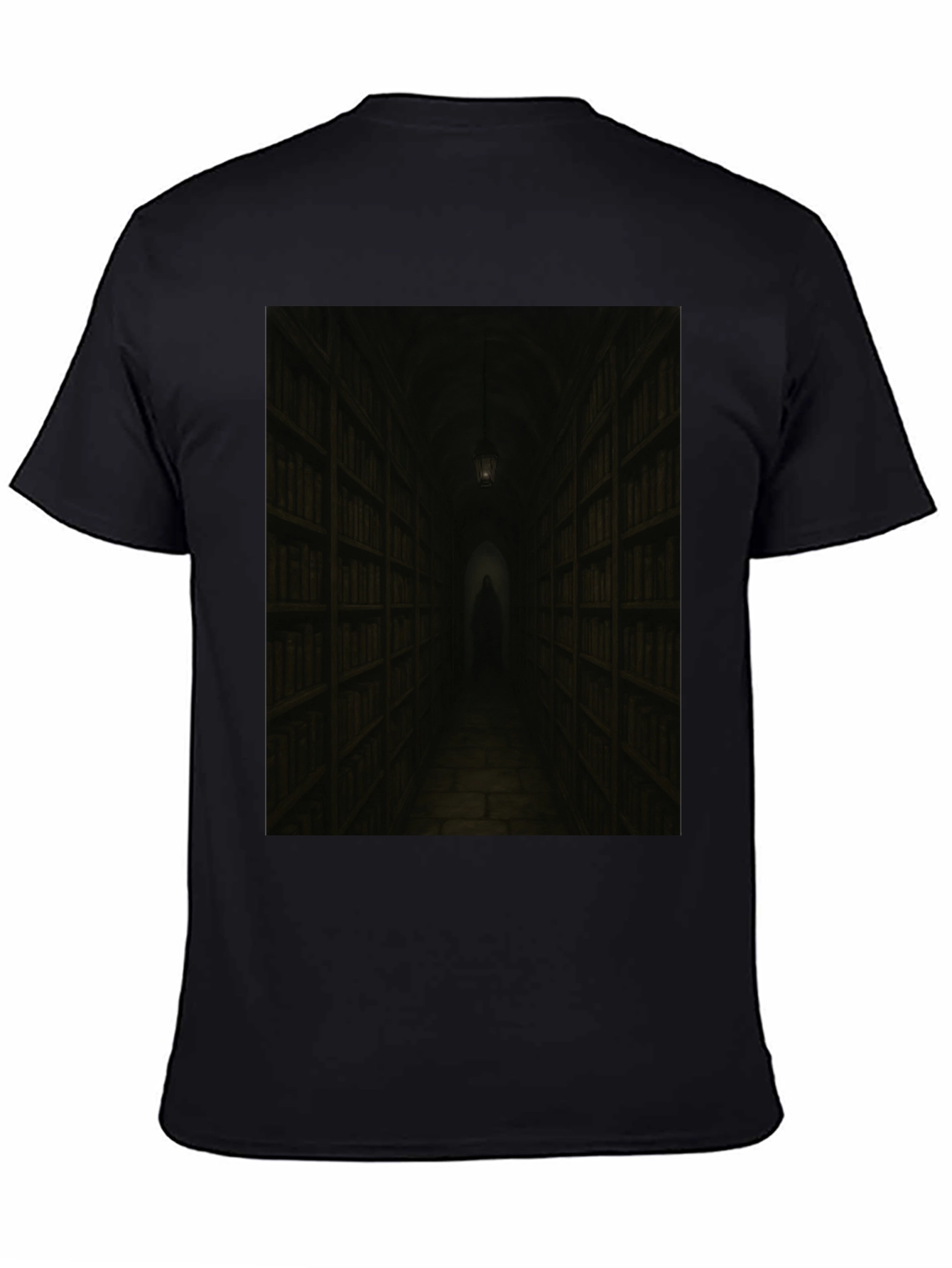 Dark Library T-Shirt - Gothic Book Lover Tee