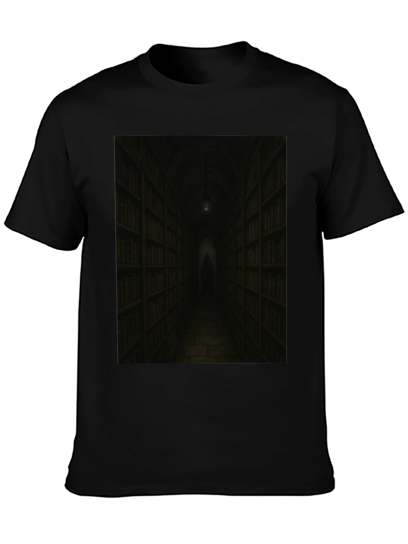 Dark Library T-Shirt - Gothic Book Lover Tee