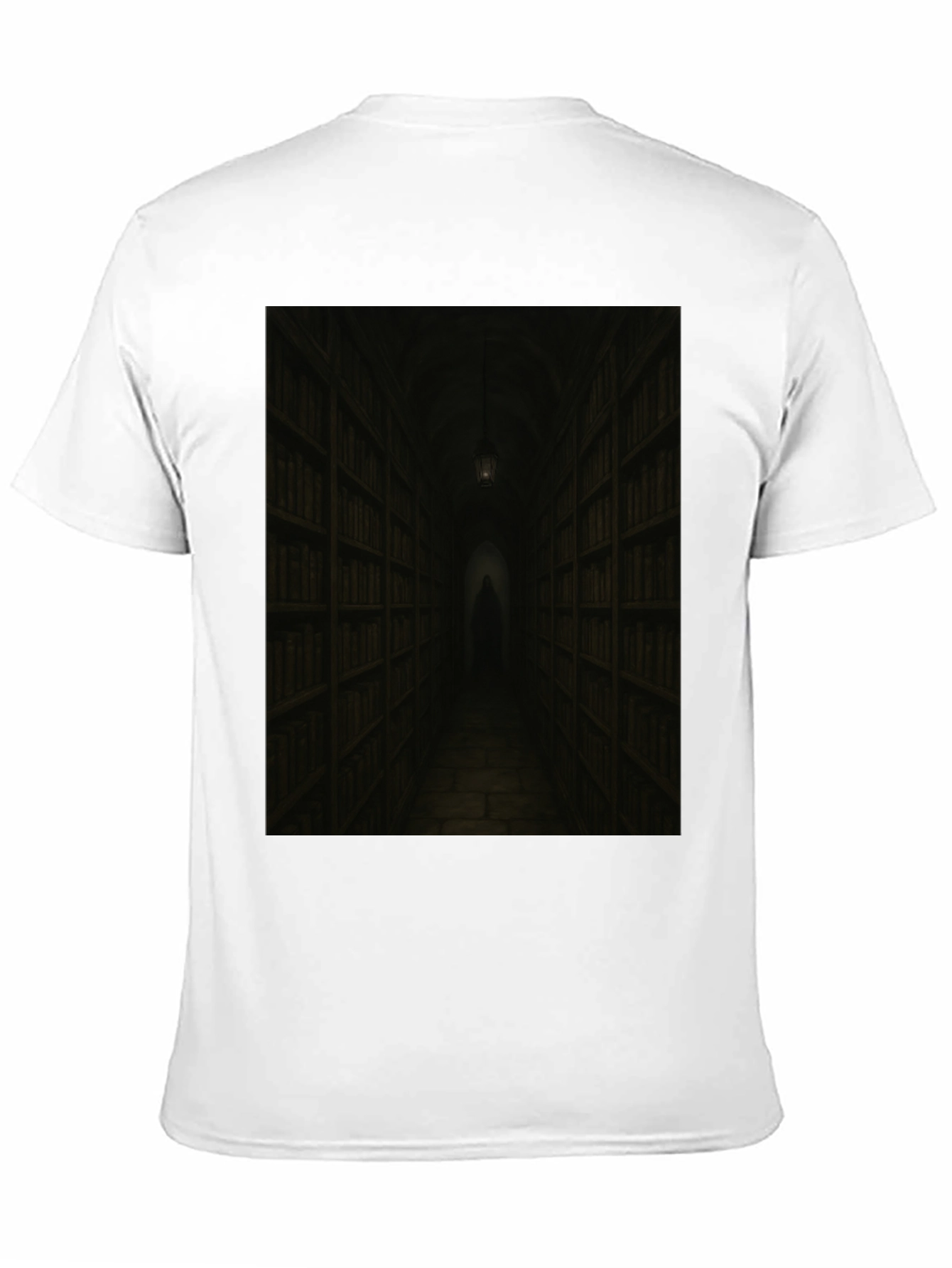 Dark Library T-Shirt - Gothic Book Lover Tee